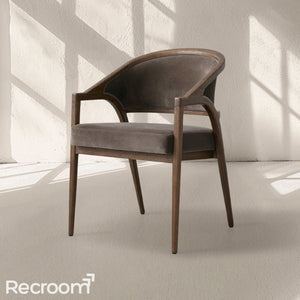 Artmee Upholstered Back Dining Arm Chair - Zonesus