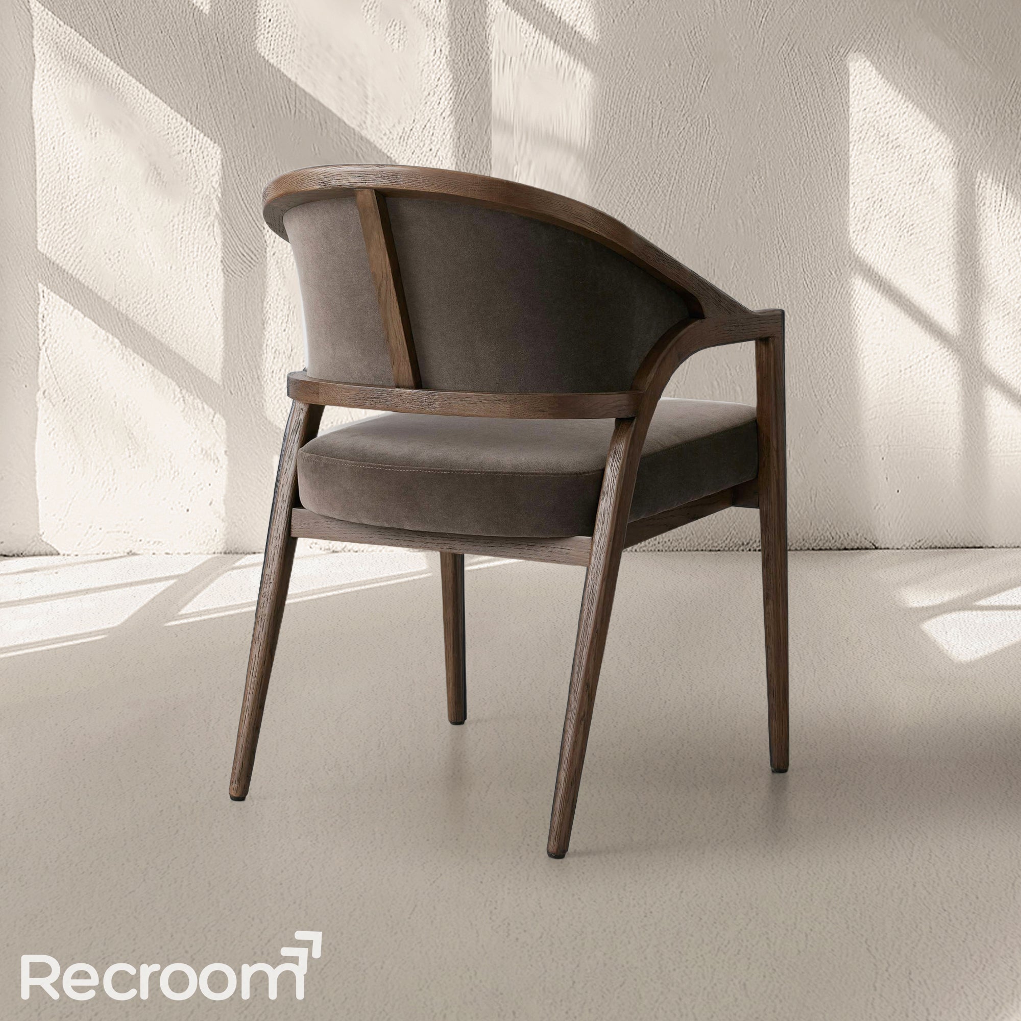 Artmee Upholstered Back Dining Arm Chair - Zonesus