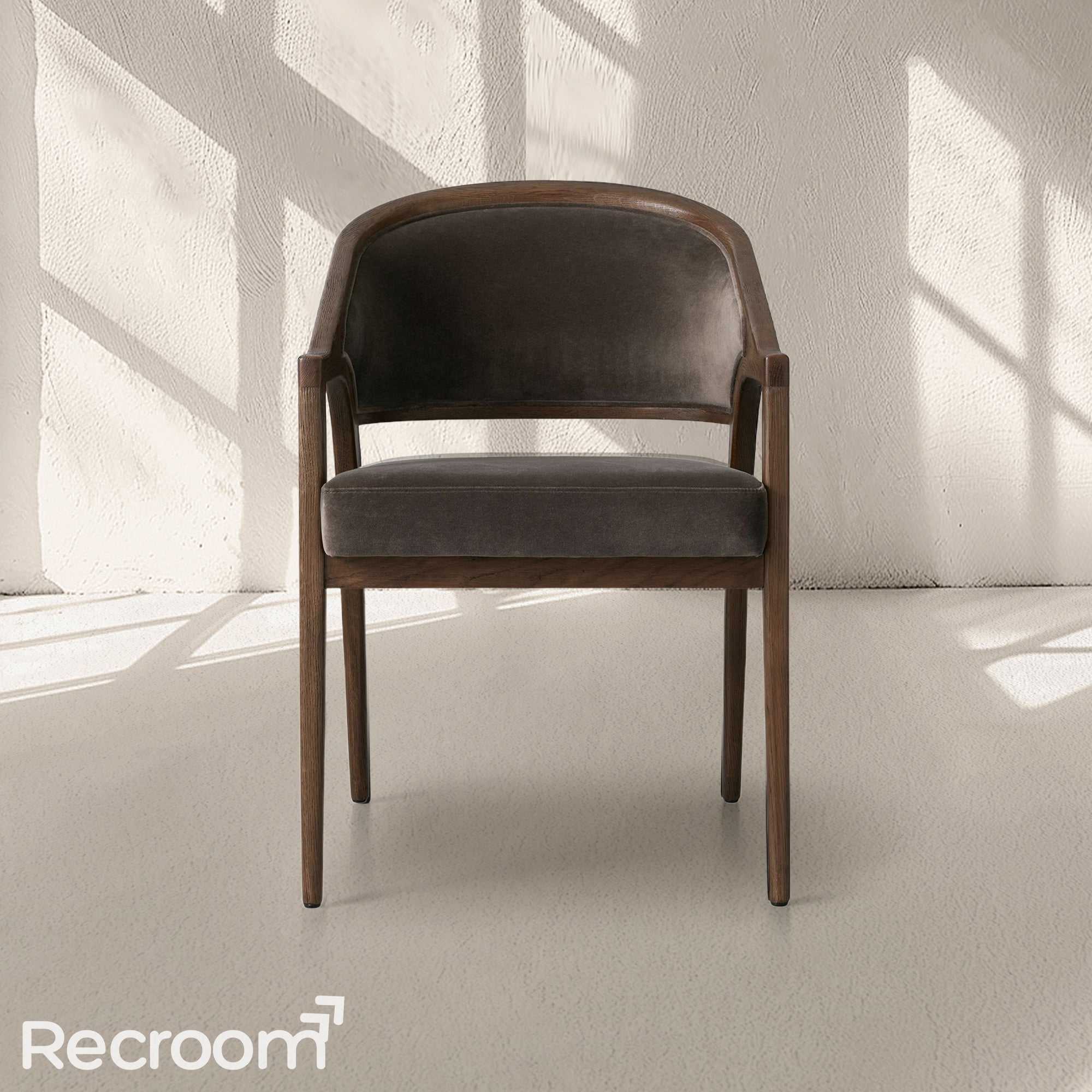 Artmee Upholstered Back Dining Arm Chair - Zonesus