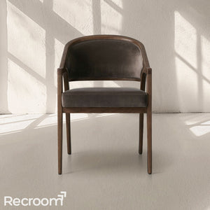 Artmee Upholstered Back Dining Arm Chair - Zonesus