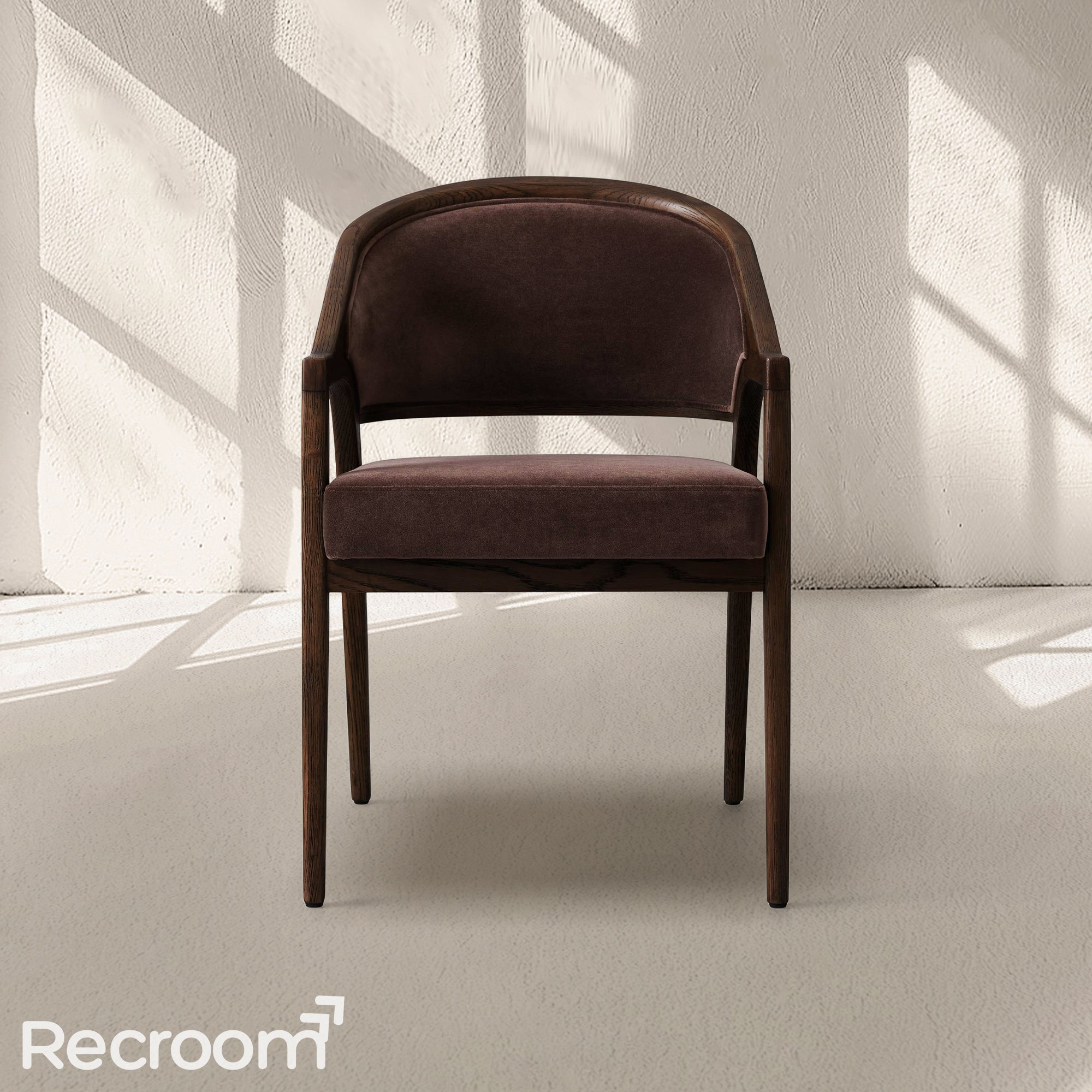 Artmee Upholstered Back Dining Arm Chair - Zonesus