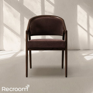Artmee Upholstered Back Dining Arm Chair - Zonesus