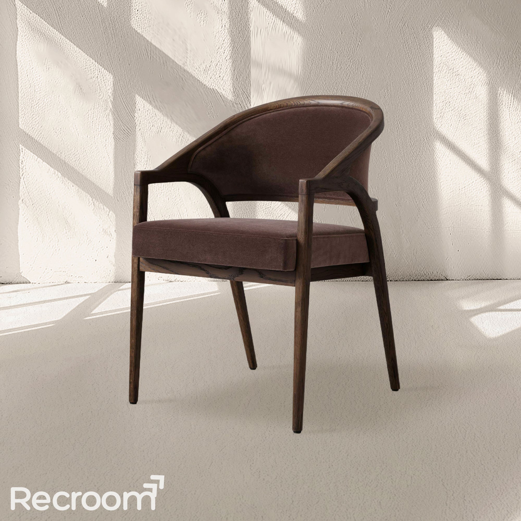 Artmee Upholstered Back Dining Arm Chair - Zonesus
