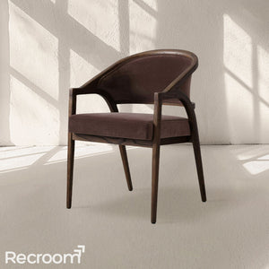Artmee Upholstered Back Dining Arm Chair - Zonesus