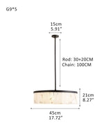 Premium Windham Natural Alabaster 3 Tier Round Chandelier Lighting Elegance Wide 24"
