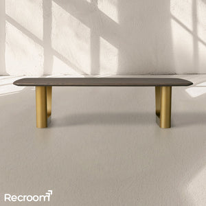 San Germani 72" Wood Coffee Table with Rennes Base - Zonesus