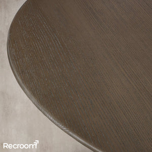 San Germani Round Wood Dining Table with Launette Base - Zonesus