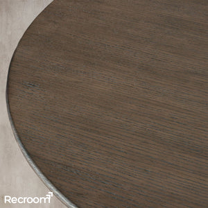 San Germani Round Wood Coffee Table with Dauphine Base - Zonesus