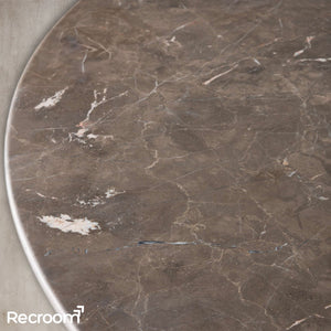 San Germani Round Stone Dining Table with Clement Base - Zonesus
