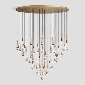Solitaire Round Chandelier 38"D - Zonesus