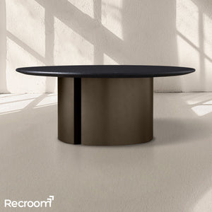San Germani Round Wood Coffee Table with Dauphine Base - Zonesus