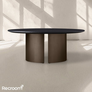 San Germani Round Wood Coffee Table with Dauphine Base - Zonesus