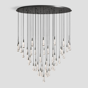 Solitaire Round Chandelier 38"D - Zonesus
