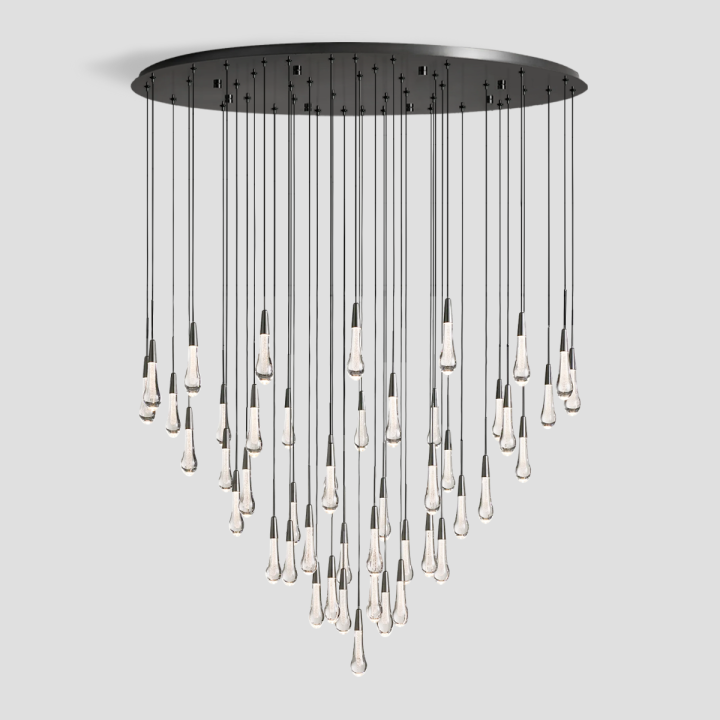 Solitaire Round Chandelier 38"D - Zonesus