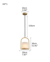 Cortland Cluster Alabaster Bronze Pendant Light Fixtures Wide 8" for Stairwell