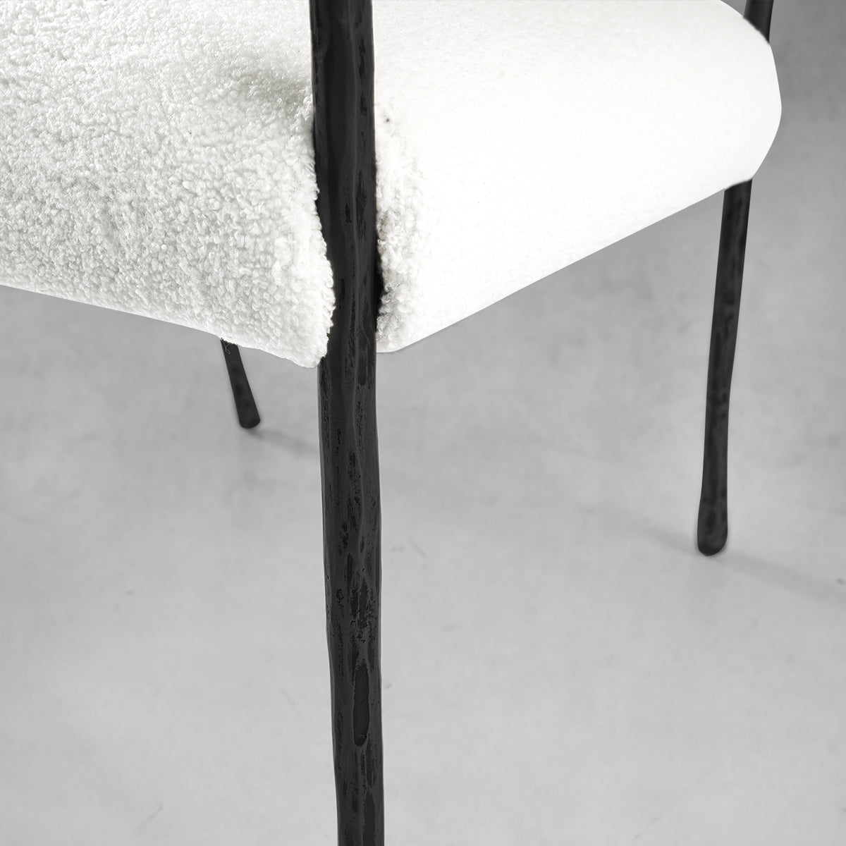 Thaddeo Retro Copper Iron Frame Dining Chair - Zonesus