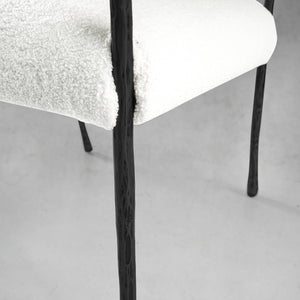Thaddeo Retro Copper Iron Frame Dining Chair - Zonesus