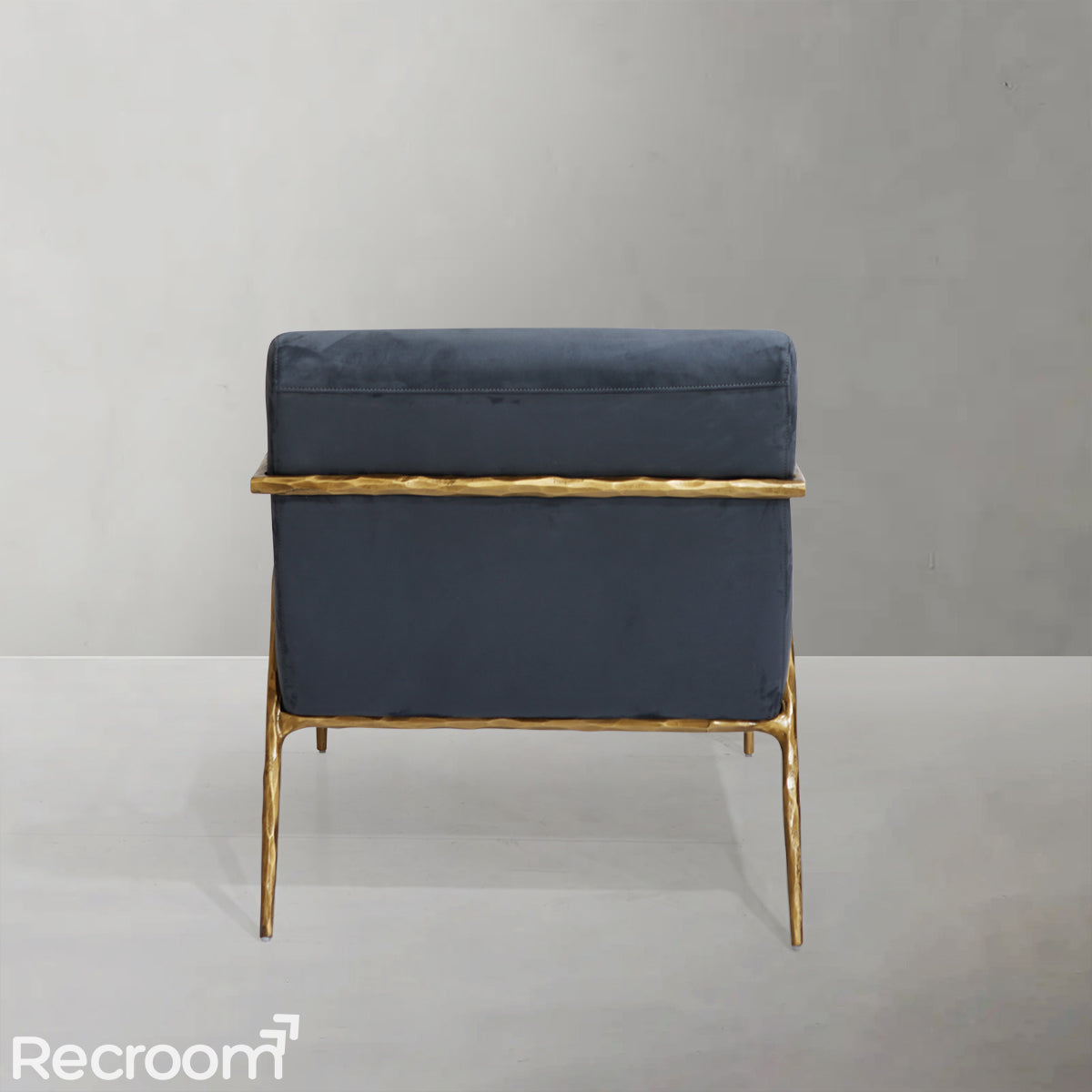 Thaddeo Retro Silver Iron Frame Track Armchair - Zonesus