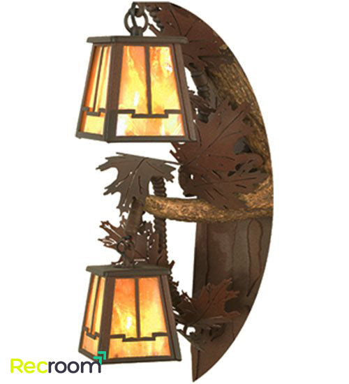 46" Wide Antlers Elk 3 Light Wall Sconces - Zonesus