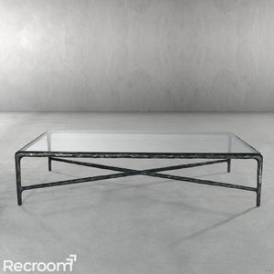 Thaddeo Glass Square Coffee Table - Zonesus