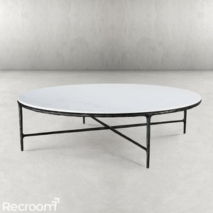 Thaddeo Marble Round Coffee Table - Zonesus