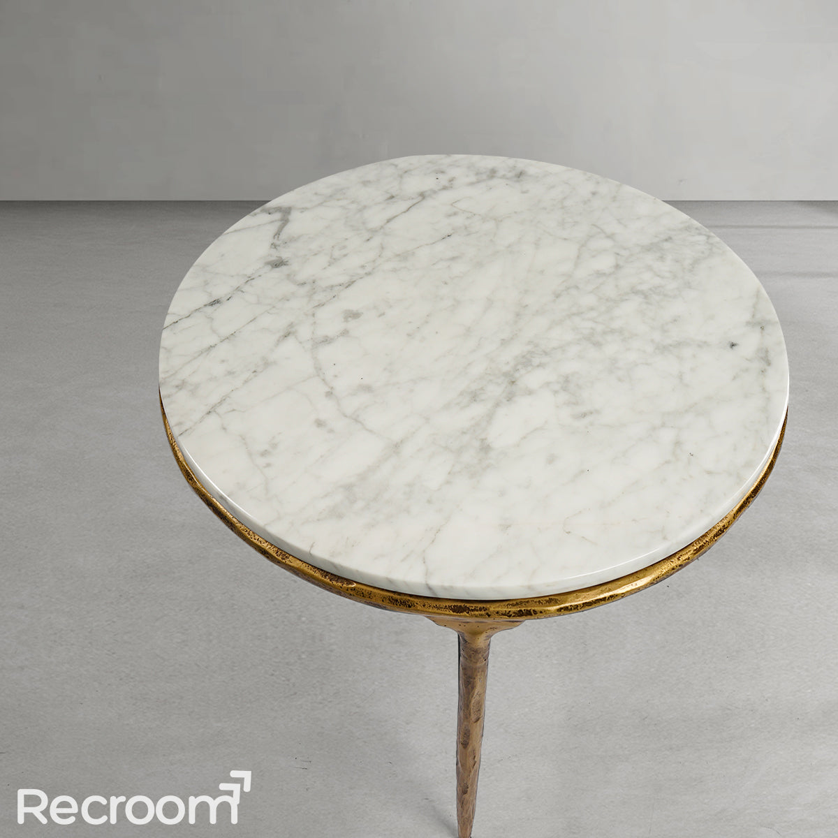 Thaddeo Marble Round Side Table 3 Leg - Zonesus