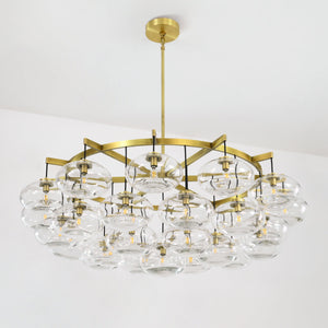 Cabretten Clear Glass Round Chandelier 60" - Zonesus