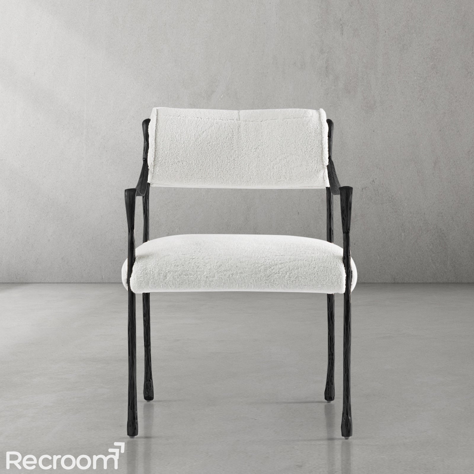 Thaddeo Retro Copper Iron Frame Dining Chair - Zonesus