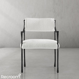 Thaddeo Retro Copper Iron Frame Dining Chair - Zonesus