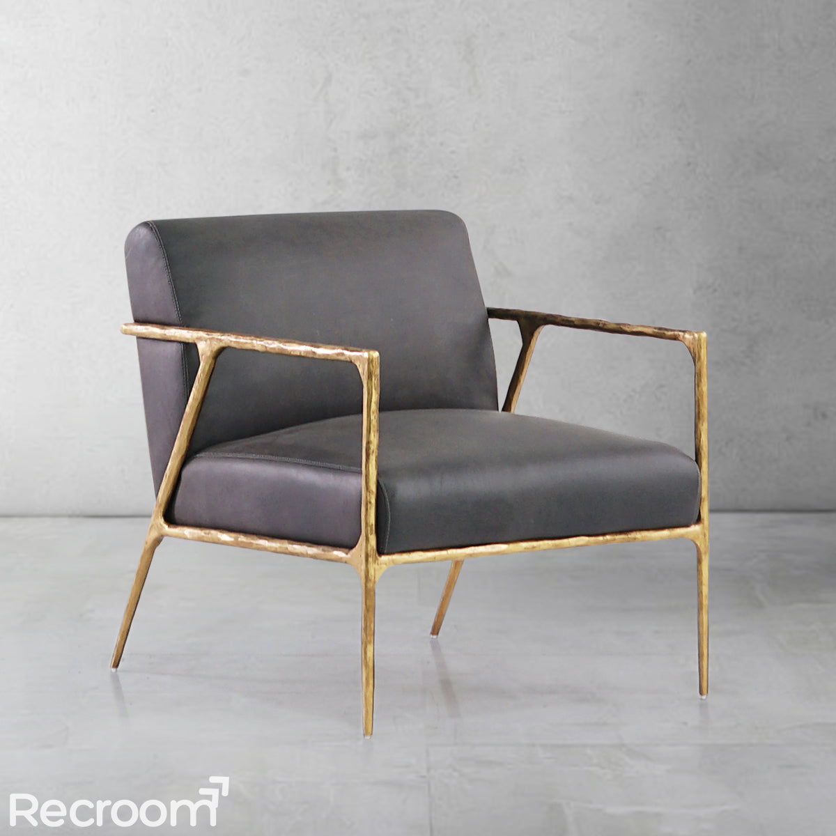 Thaddeo Retro Silver Iron Frame Track Armchair - Zonesus