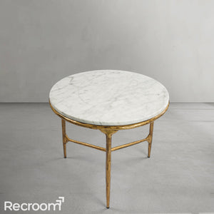 Thaddeo Marble Round Side Table 3 Leg - Zonesus
