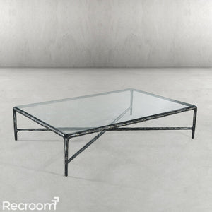 Thaddeo Glass Square Coffee Table - Zonesus