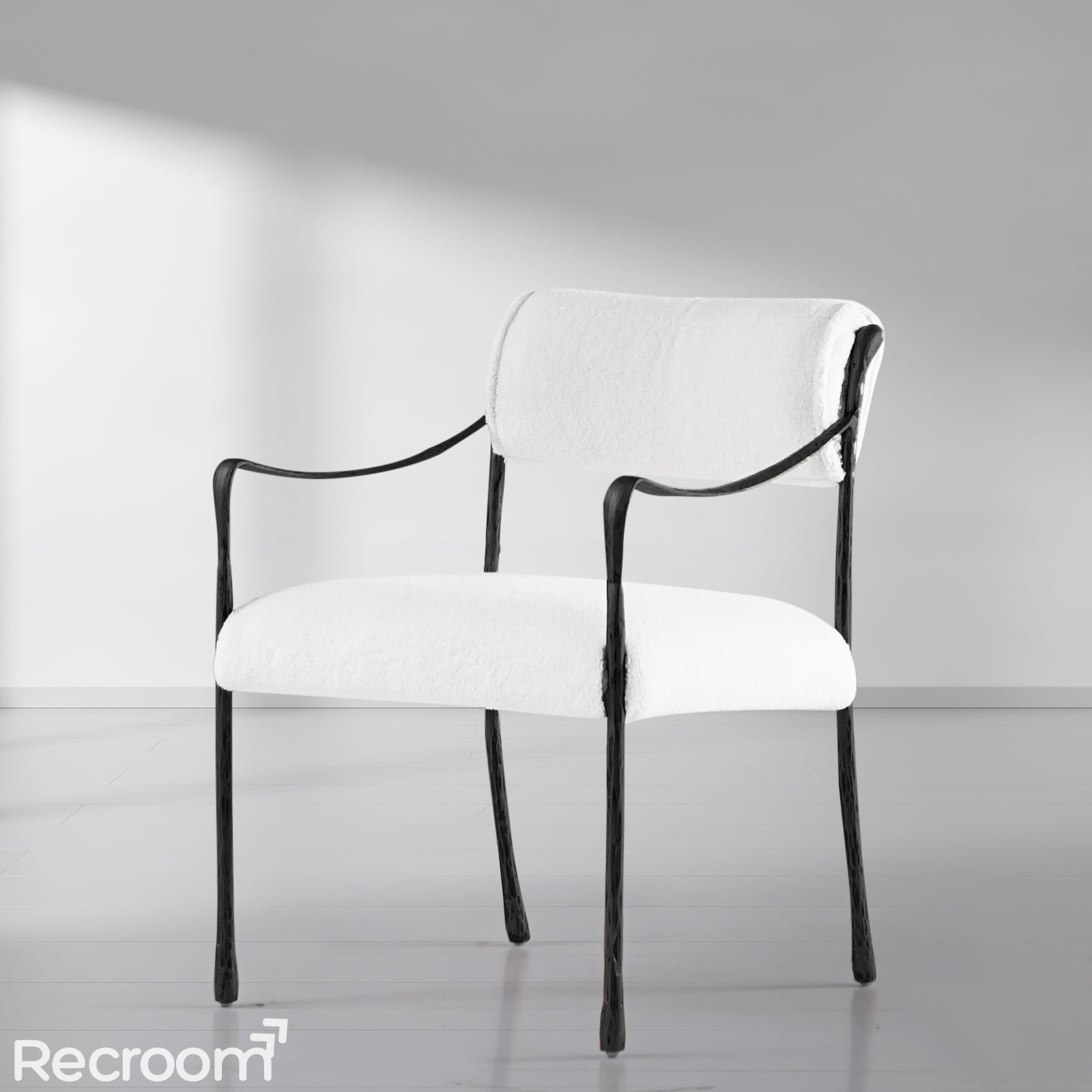Thaddeo Retro Copper Iron Frame Dining Chair - Zonesus