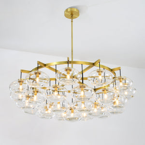 Cabretten Clear Glass Round Chandelier 60" - Zonesus