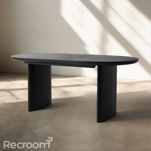 Radva Extendable Oval Dining Table - Zonesus