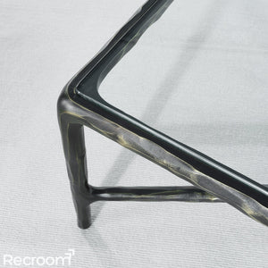 Thaddeo Glass Square Coffee Table - Zonesus