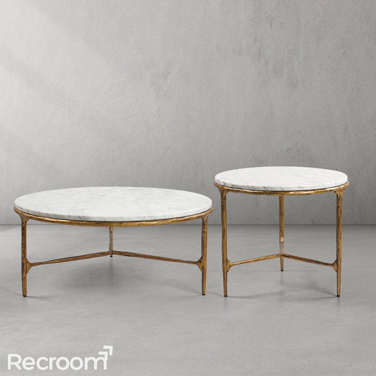 Thaddeo Marble Round Side Table 3 Leg - Zonesus