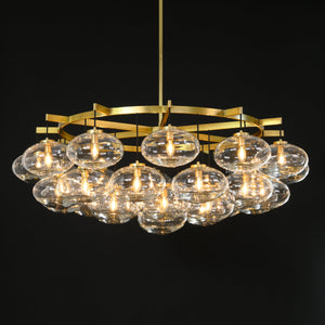 Cabretten Clear Glass Round Chandelier 60" - Zonesus