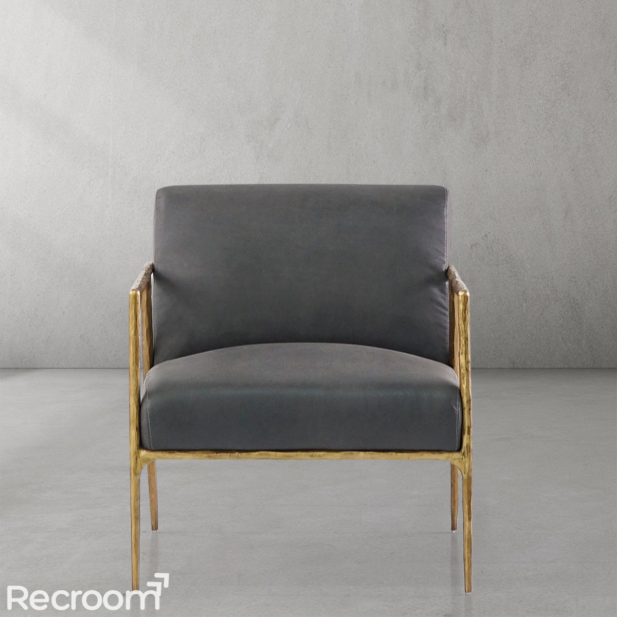 Thaddeo Retro Silver Iron Frame Track Armchair - Zonesus
