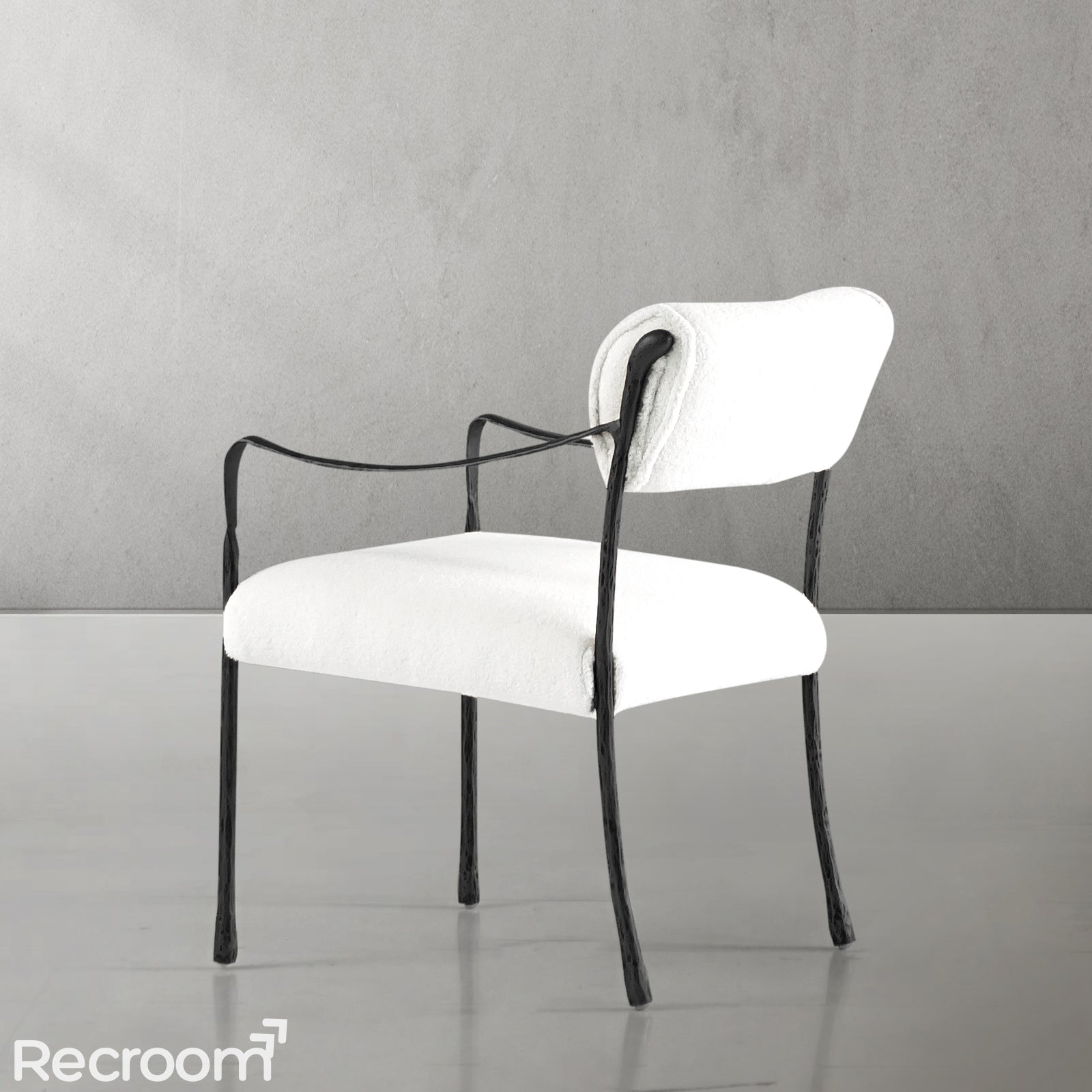 Thaddeo Retro Copper Iron Frame Dining Chair - Zonesus