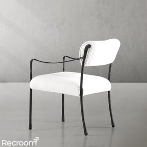Thaddeo Retro Copper Iron Frame Dining Chair - Zonesus