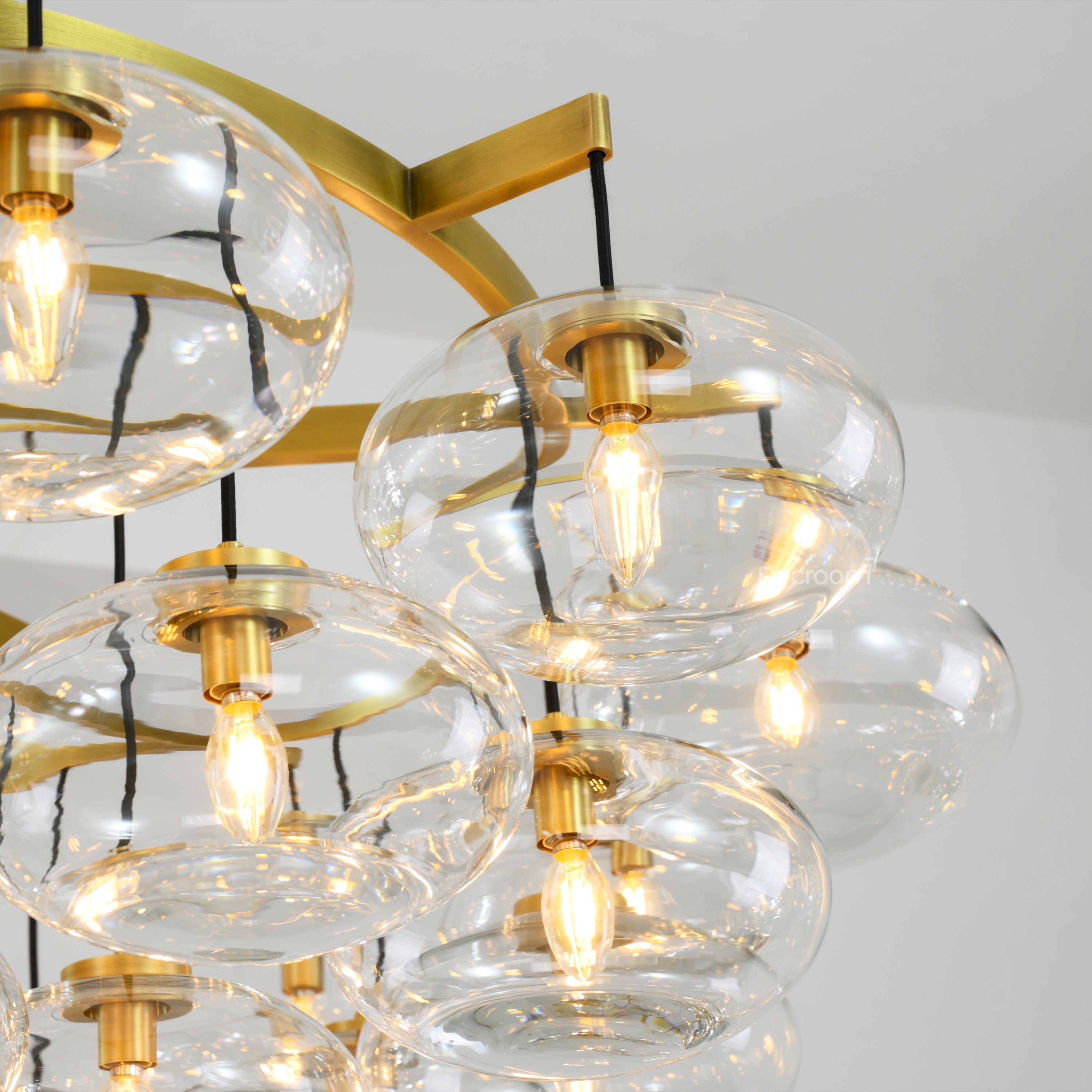Cabretten Clear Glass Round Chandelier 60" - Zonesus