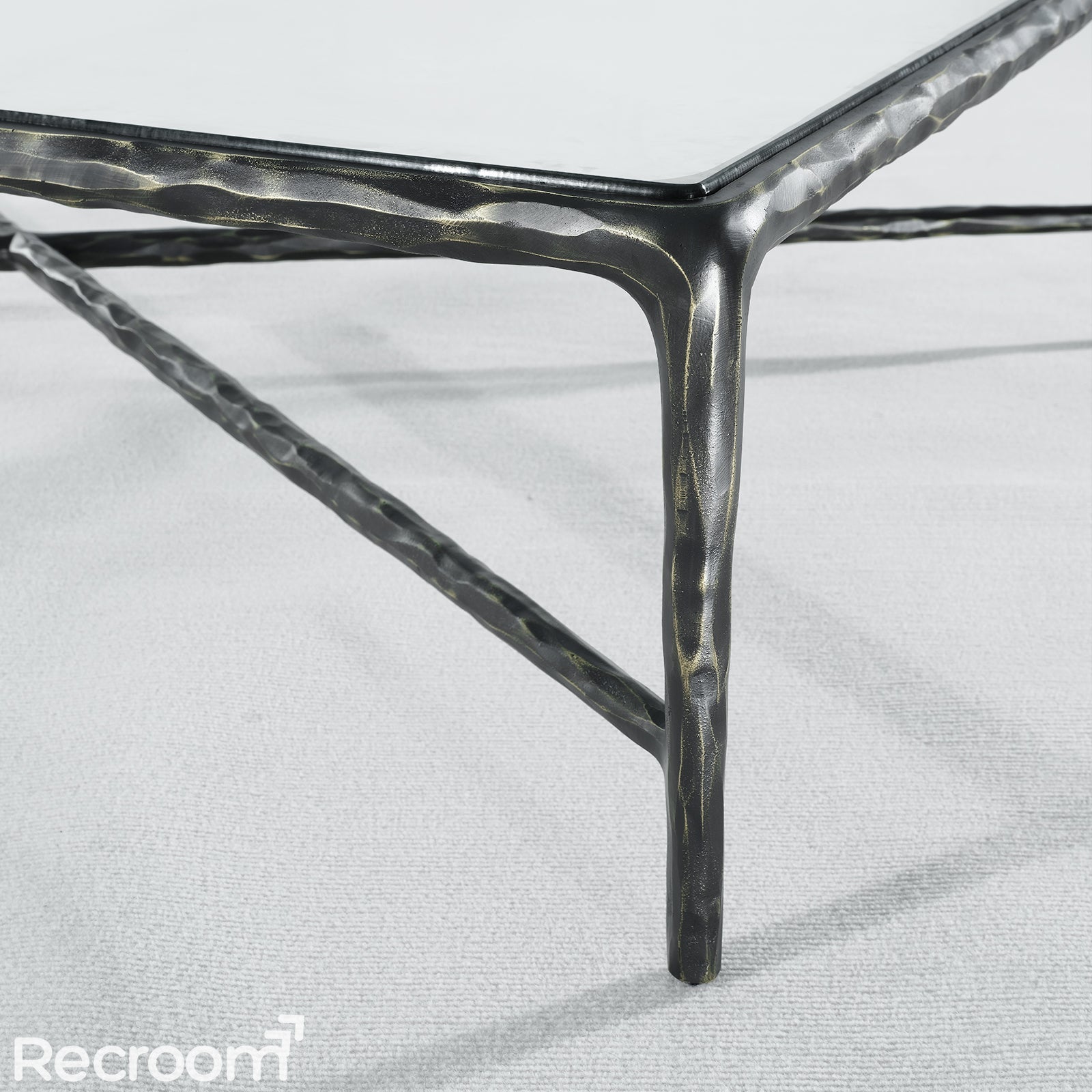 Thaddeo Glass Square Coffee Table - Zonesus