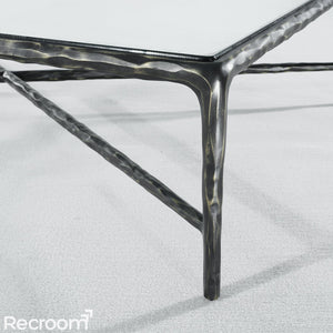 Thaddeo Glass Square Coffee Table - Zonesus