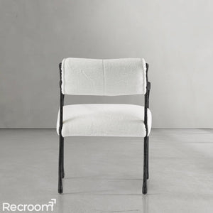 Thaddeo Retro Copper Iron Frame Dining Chair - Zonesus