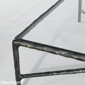 Thaddeo Glass Square Coffee Table - Zonesus