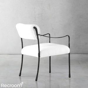 Thaddeo Retro Copper Iron Frame Dining Chair - Zonesus