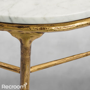 Thaddeo Marble Round Side Table 3 Leg - Zonesus