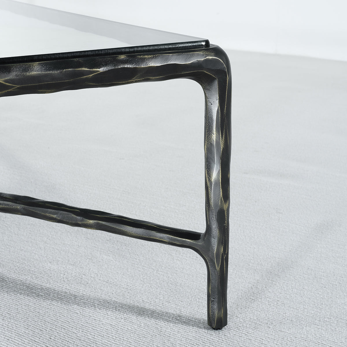 Thaddeo Glass Square Coffee Table - Zonesus