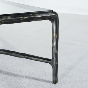 Thaddeo Glass Square Coffee Table - Zonesus